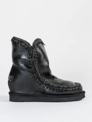 shearling boot with built-in wedge
