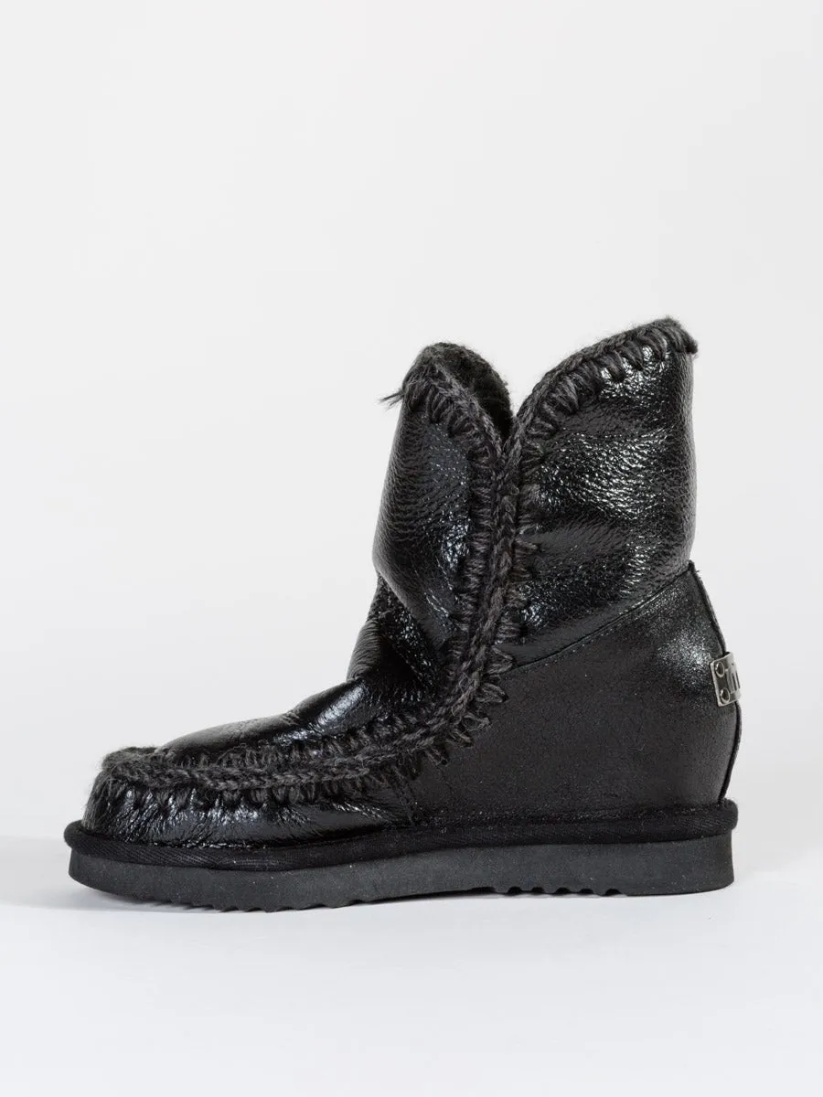 shearling boot with built-in wedge