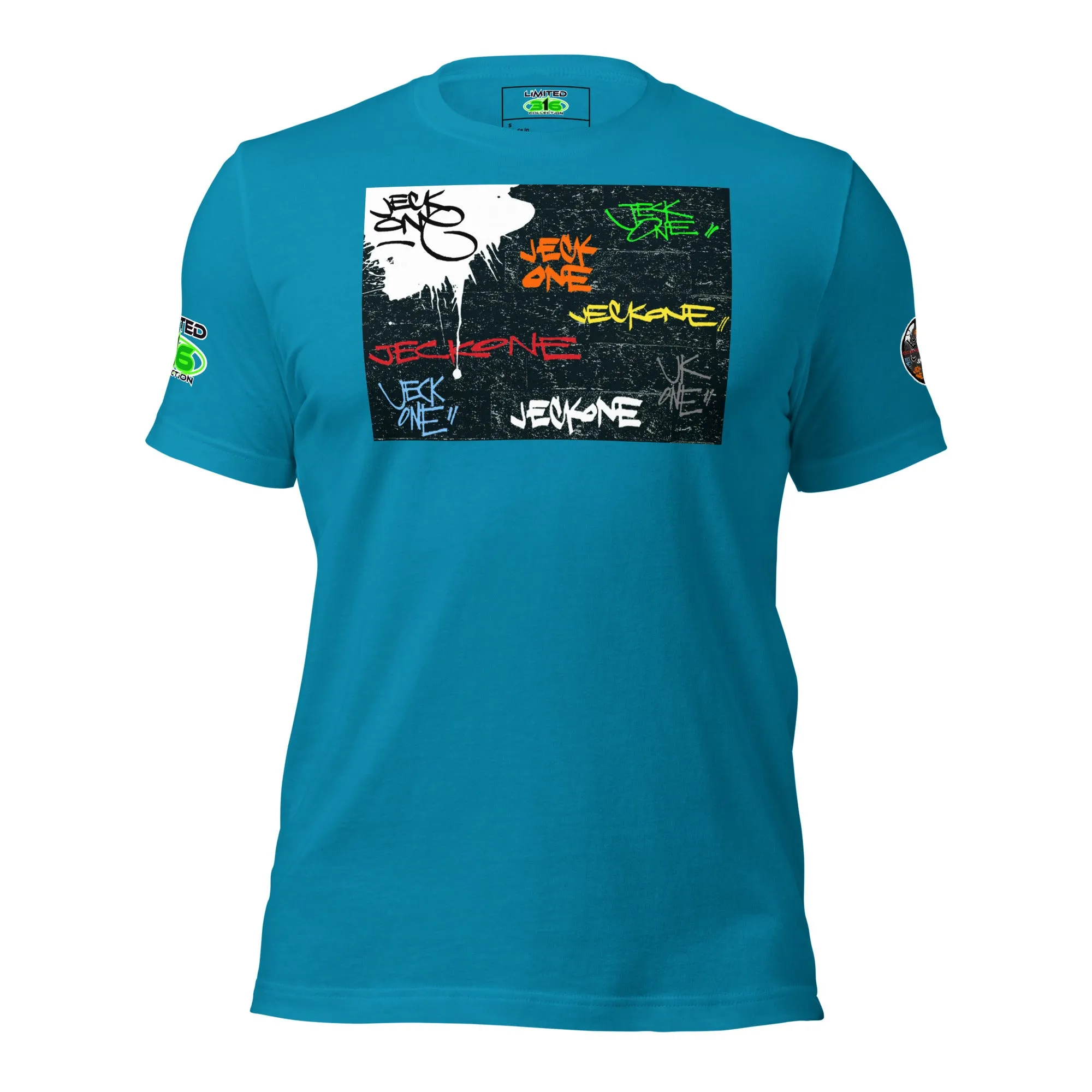 SHORT SLEEVE TEE SHIRT (uniSex) : TAGGED UP WALL  - (upgraded classic)