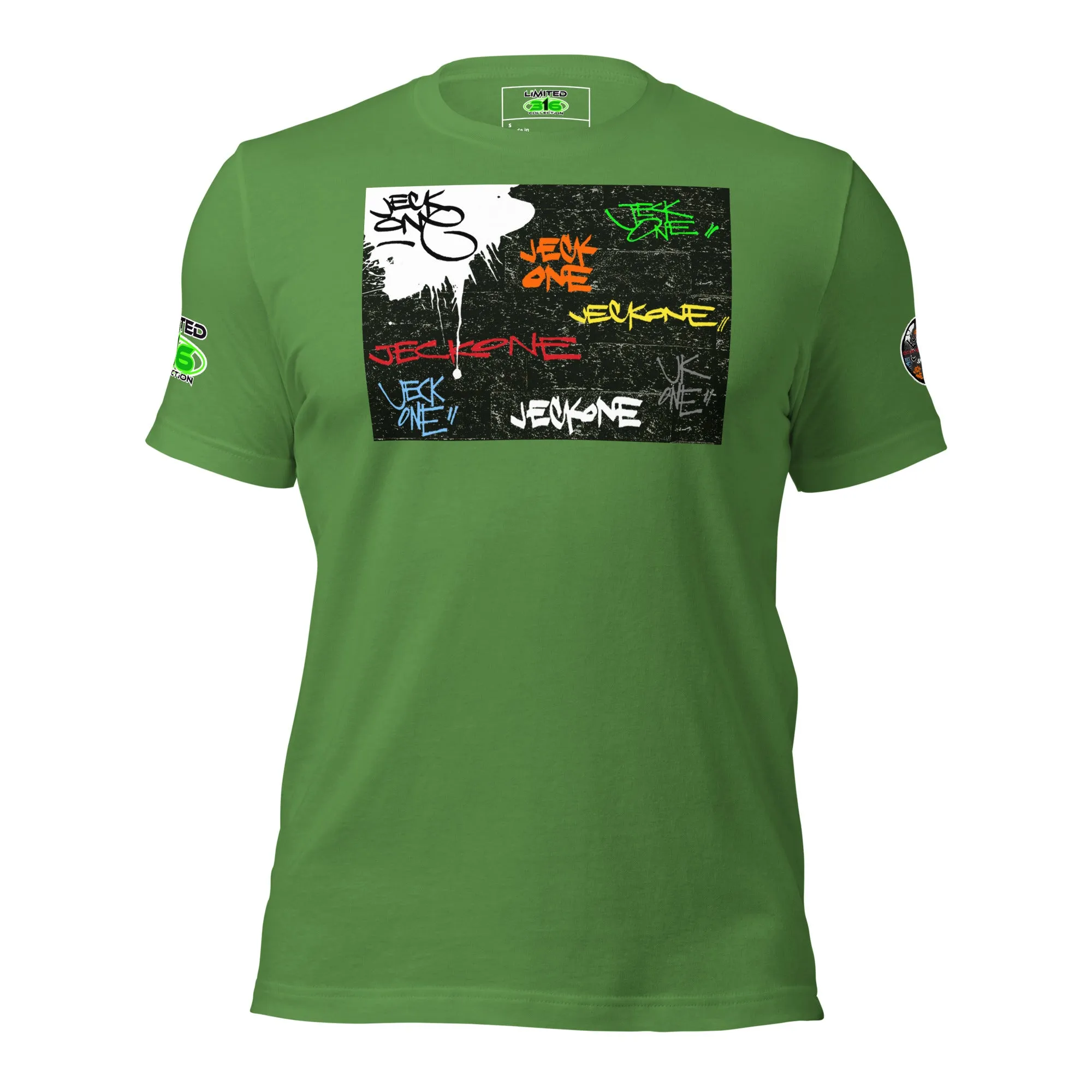 SHORT SLEEVE TEE SHIRT (uniSex) : TAGGED UP WALL  - (upgraded classic)