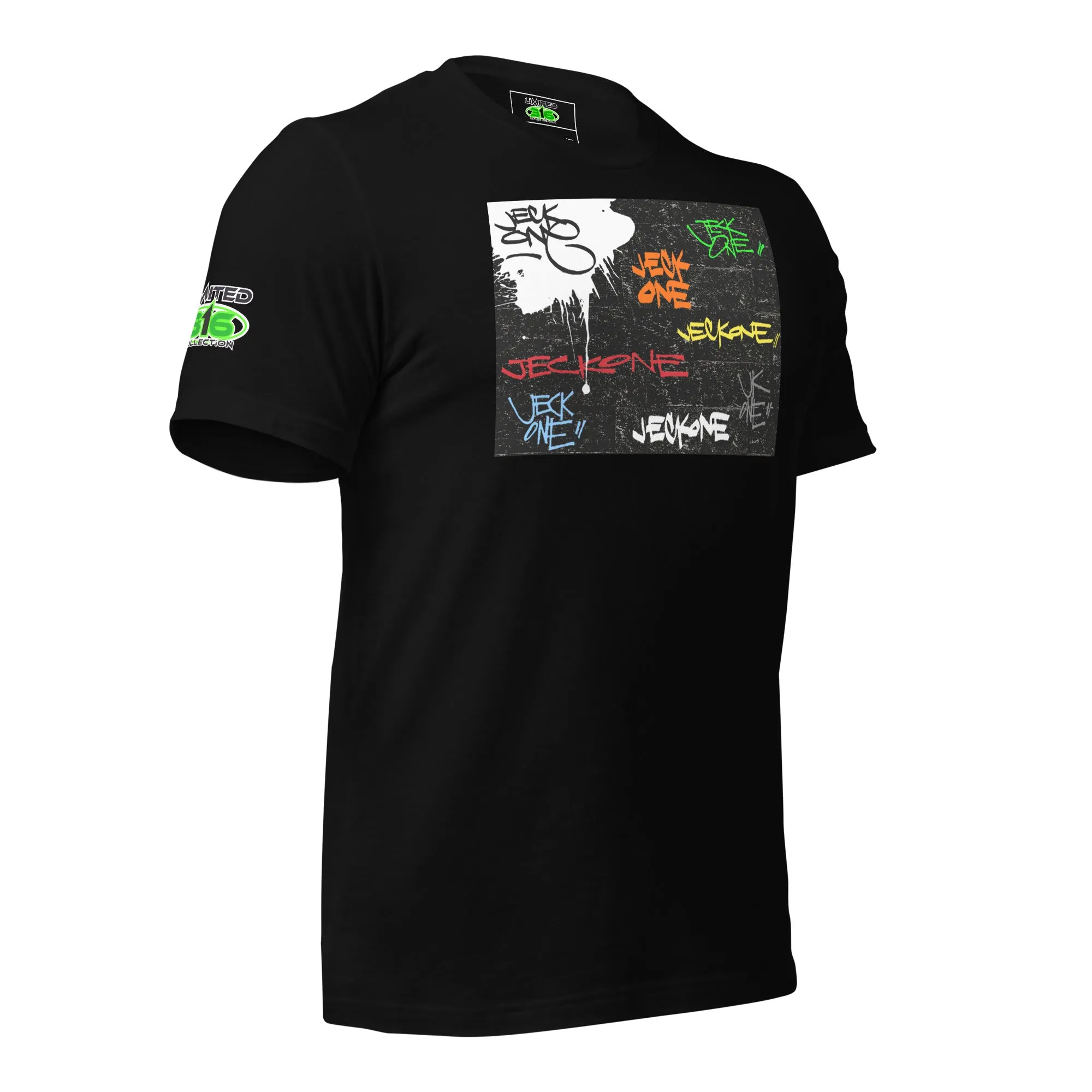 SHORT SLEEVE TEE SHIRT (uniSex) : TAGGED UP WALL  - (upgraded classic)