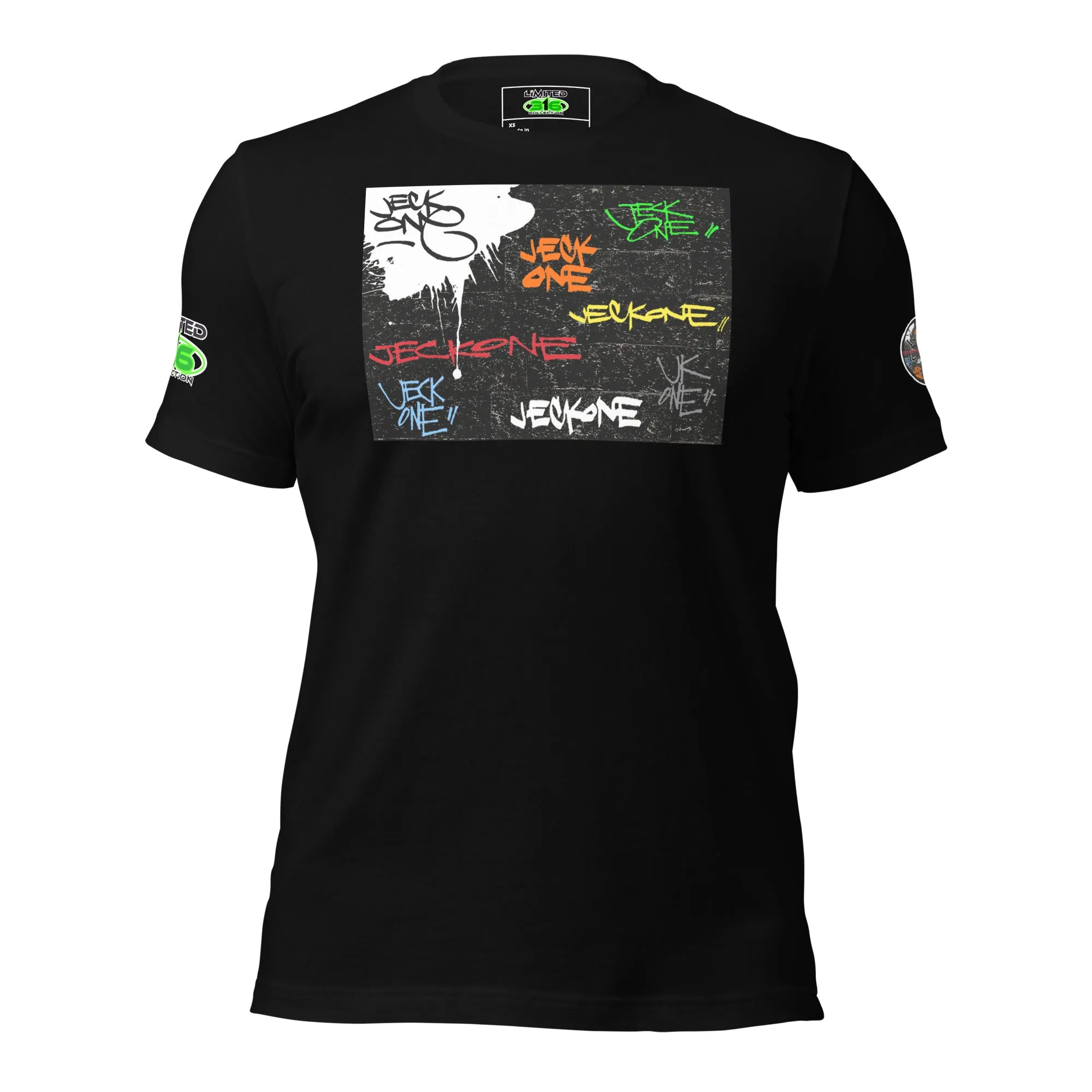 SHORT SLEEVE TEE SHIRT (uniSex) : TAGGED UP WALL  - (upgraded classic)
