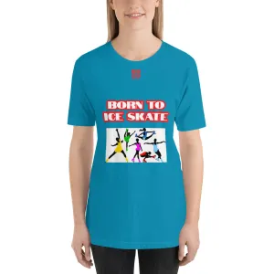 Short-Sleeve Unisex T-Shirt "20101-0051 Born To Ice Skate (Red Logo)"