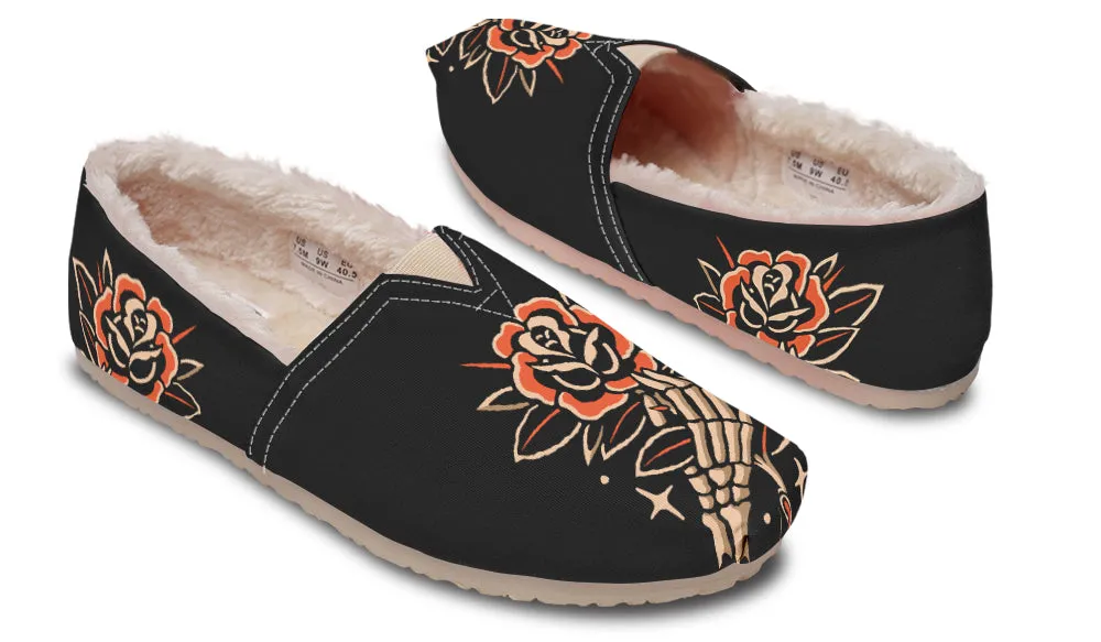 Skeleton Hands Winter Casual Shoes