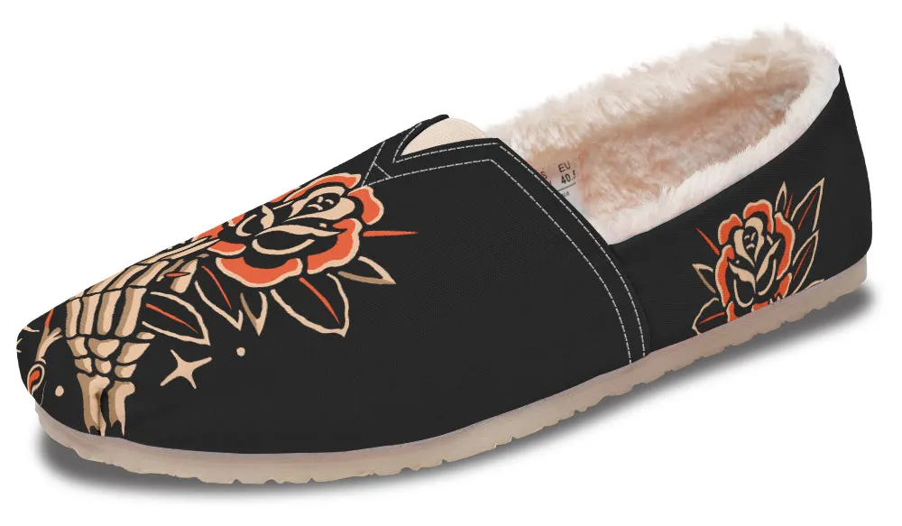 Skeleton Hands Winter Casual Shoes