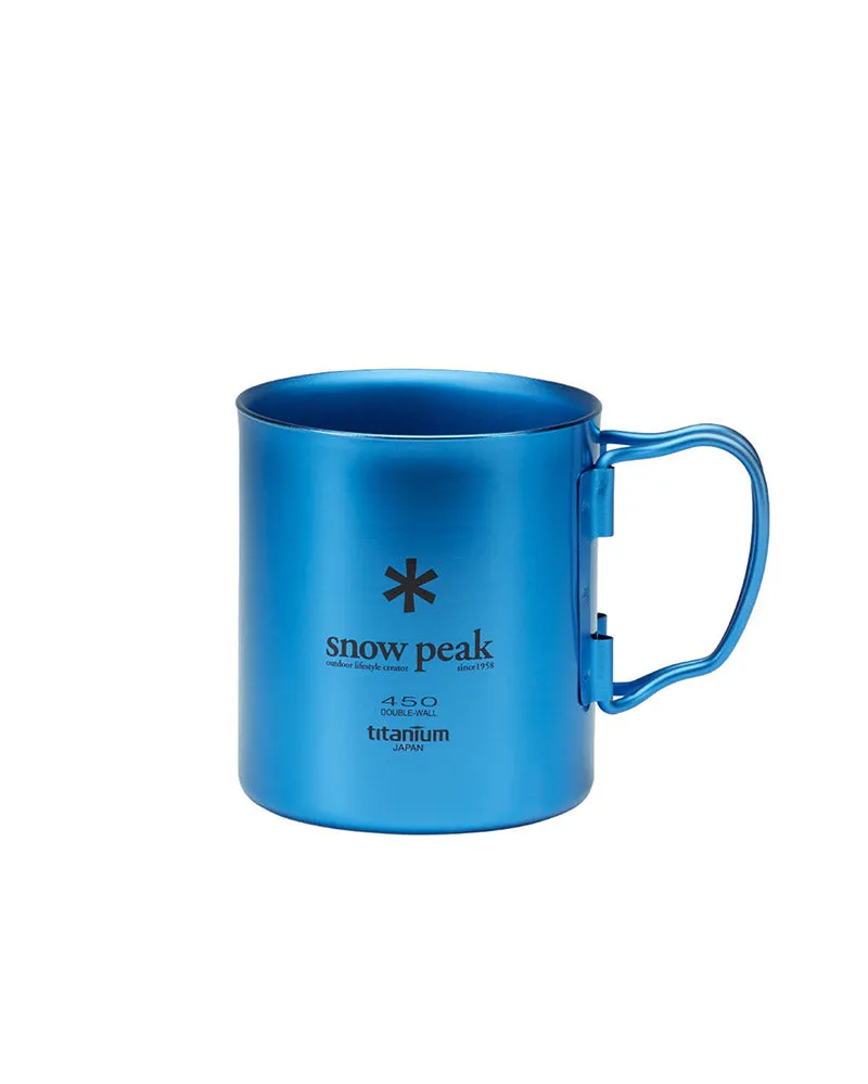 Snow Peak - Titanium Double Wall Mug 450 - Blue
