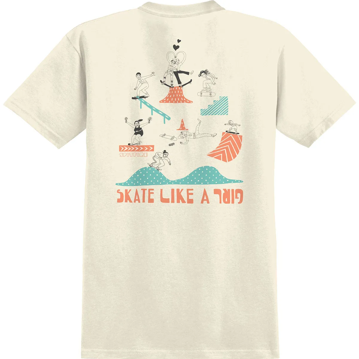 Spitfire - Skate Like A Girl Sessions Roll In Tee Natural