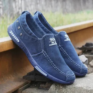 Summer Canvas Mens Shoes Slip-on Breathable Mens Casual Shoes Lightweight Flat Shoes Men Sneakers Loafers Zapatos De Hombre