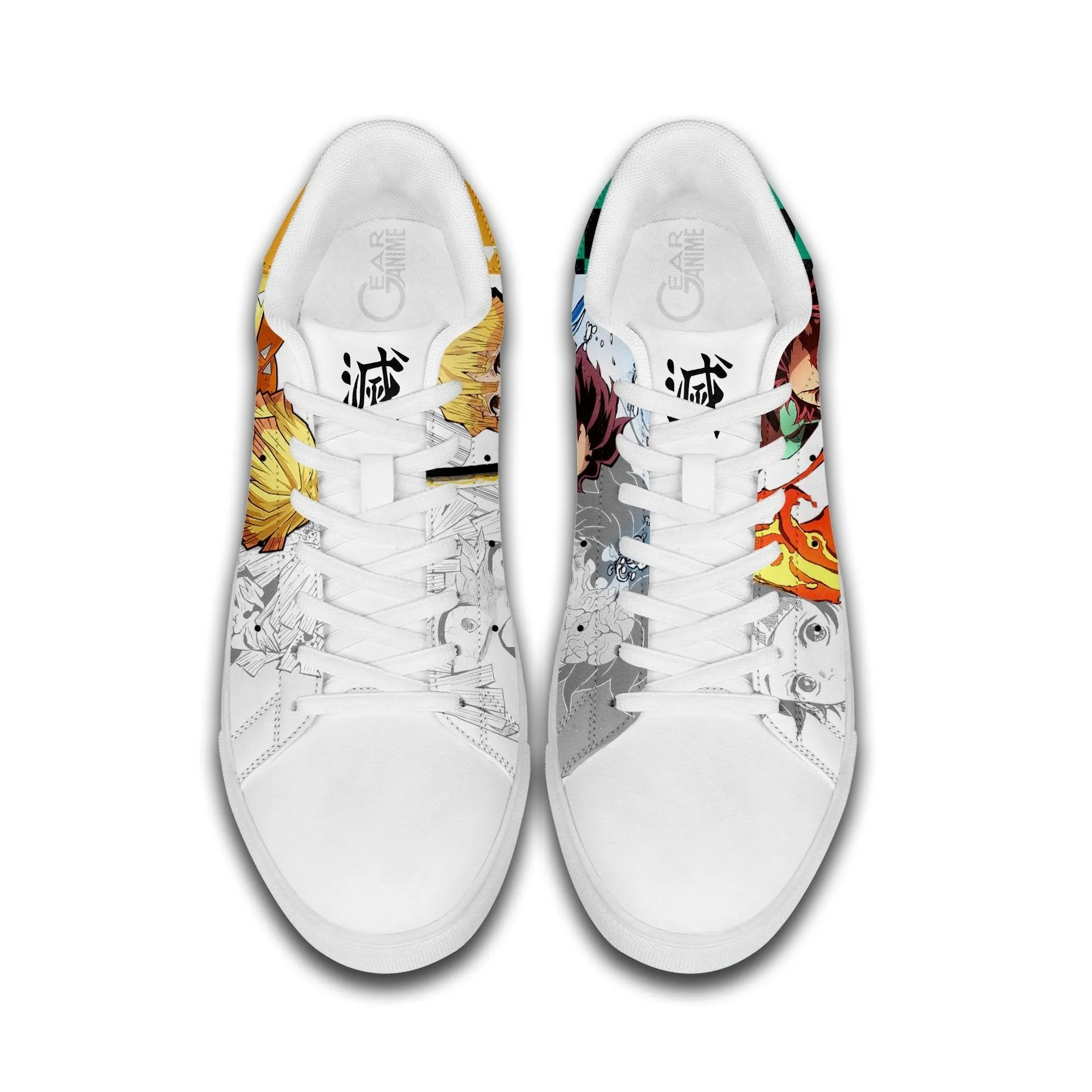 Tanjiro and Zenitsu Skate Sneakers Custom Anime Shoes