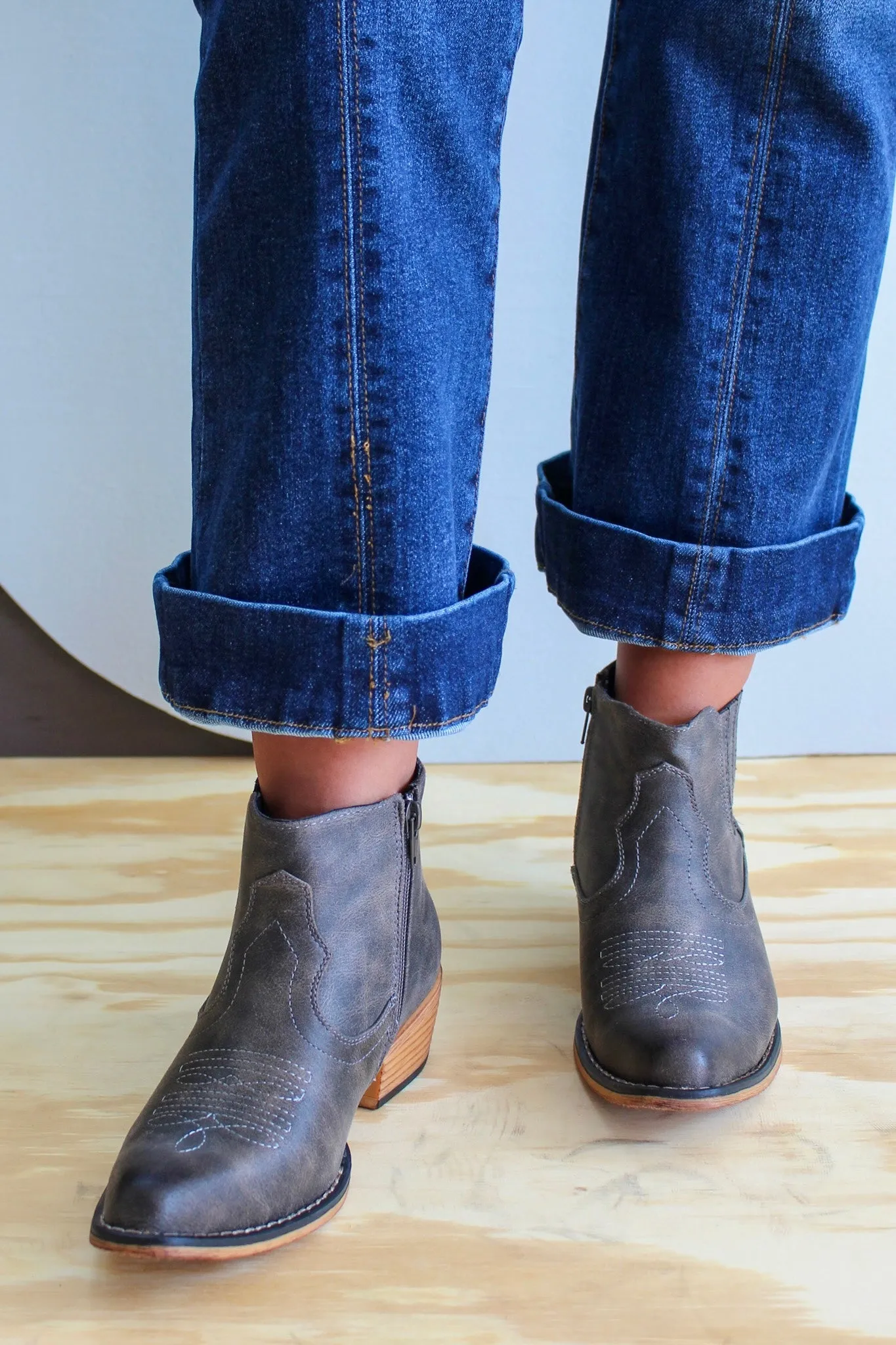 True Country Ankle Boots • Faded Black