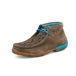 Twisted X Women's Brown/Turquoise Round Toe Chukka Driving Moc