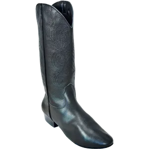 Ultimate - Womens Country Boot - Black Leather - Zipper