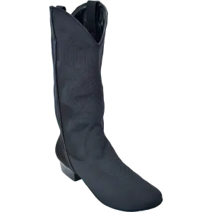 Ultimate - Womens Country Boot - Black Lycra - NO Zipper