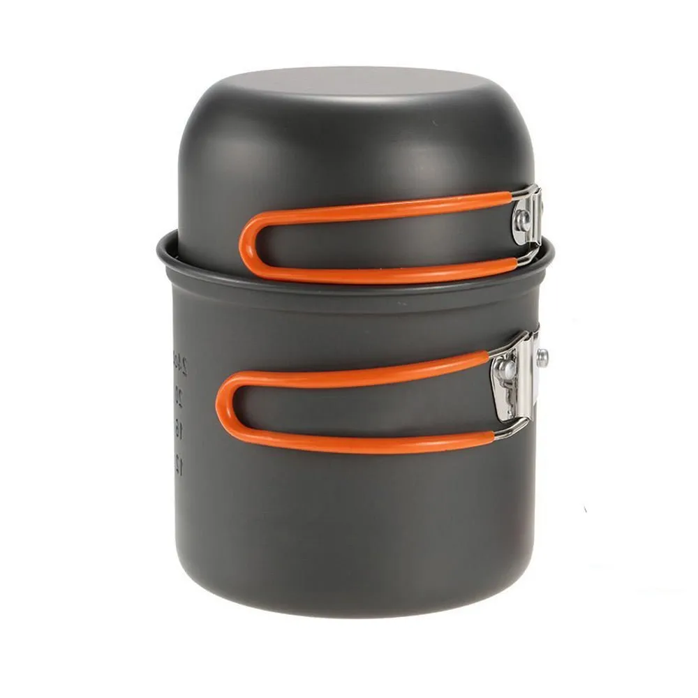 Ultralight Portable Outdoor Pot Pan & Stove Set with Piezo Ignition
