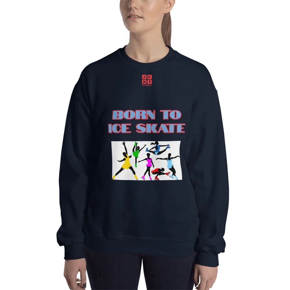 Unisex Sweatshirt "2031-0041 Born To Ice Skate (Red Logo)"