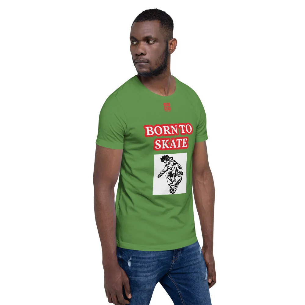 Unisex t-shirt "10101-0071 Born To Skate (Red Logo)"