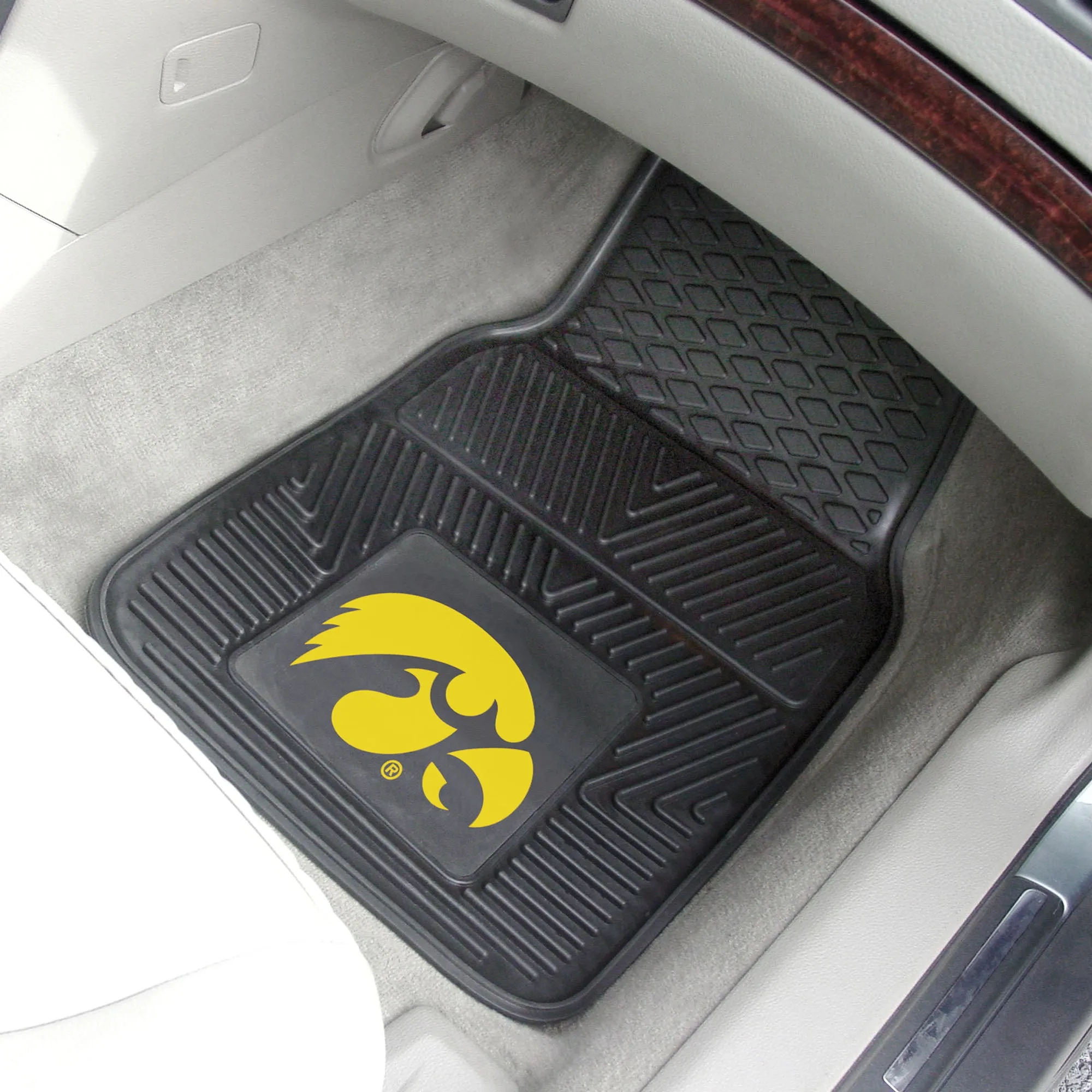 University of Iowa 2-pc Vinyl Car Mat Set