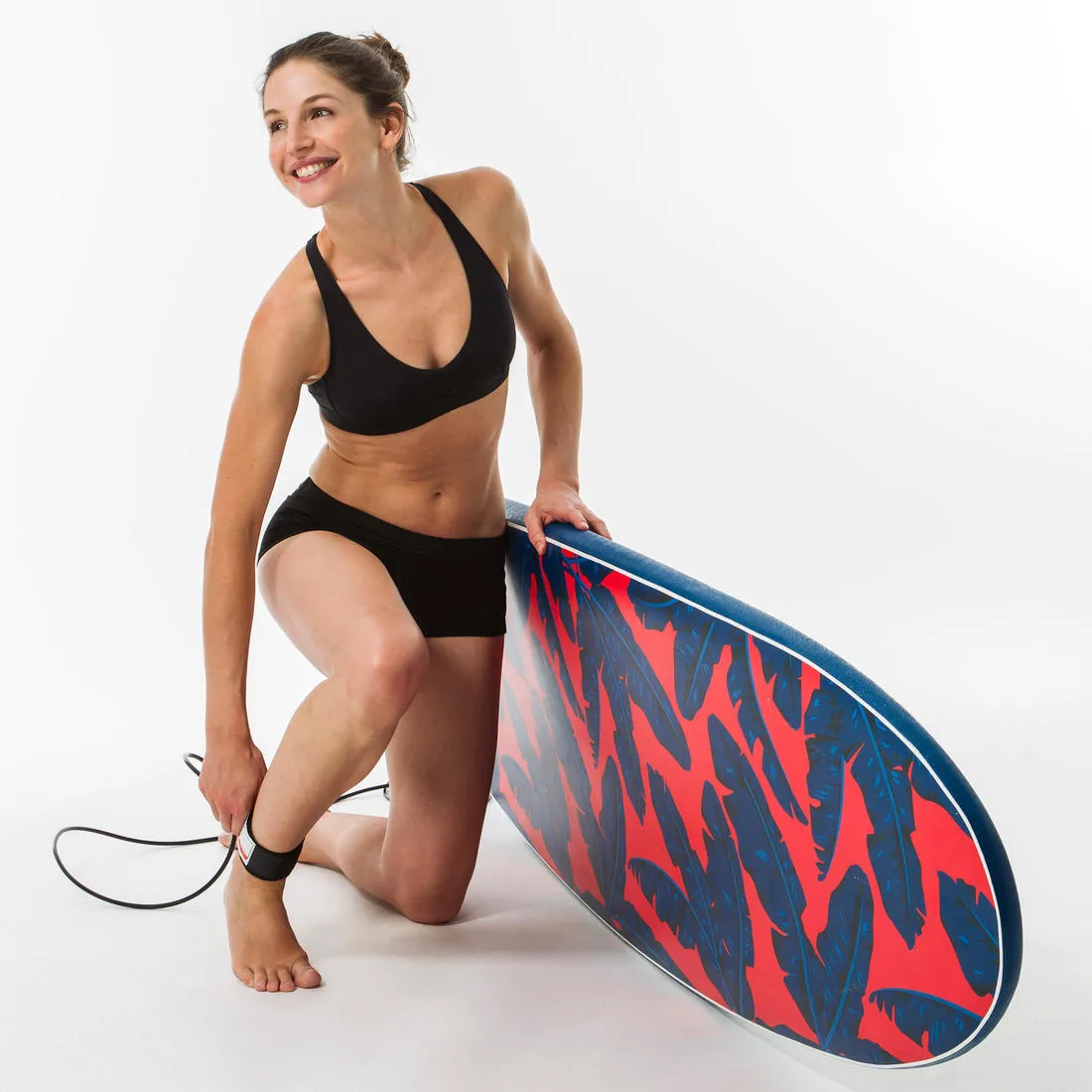 VAIANA Women's Surfing Shorty Swimsuit Bottoms WITH DRAWSTRING - BLACK