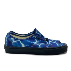 Vans Authentic Mens Casual Skate Shoe Black Blue Athletic Trainer Sneaker Unisex