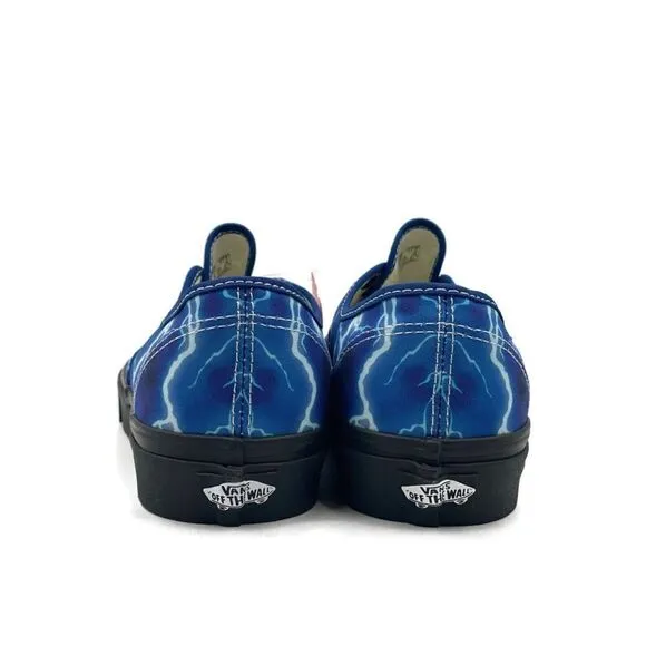 Vans Authentic Mens Casual Skate Shoe Black Blue Athletic Trainer Sneaker Unisex