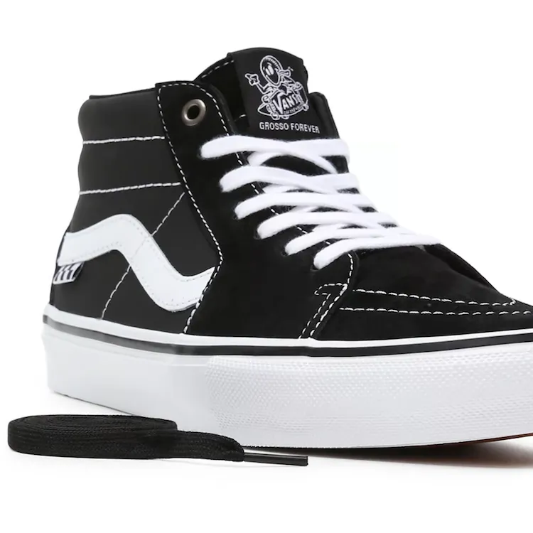 Vans Skate Grosso Black/White/Emo Leather Shoes