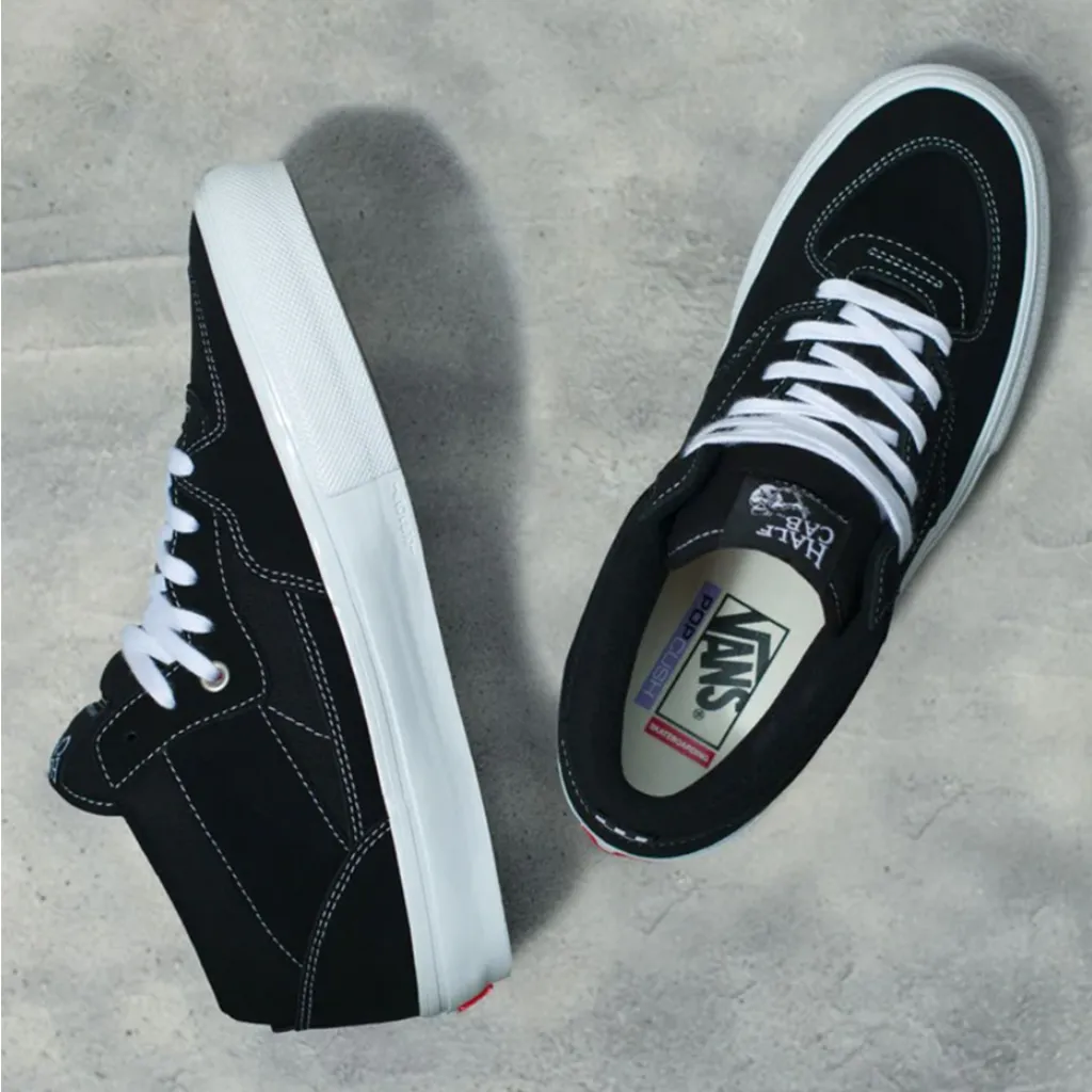 VANS SKATE HALF CAB - BLACK/WHITE