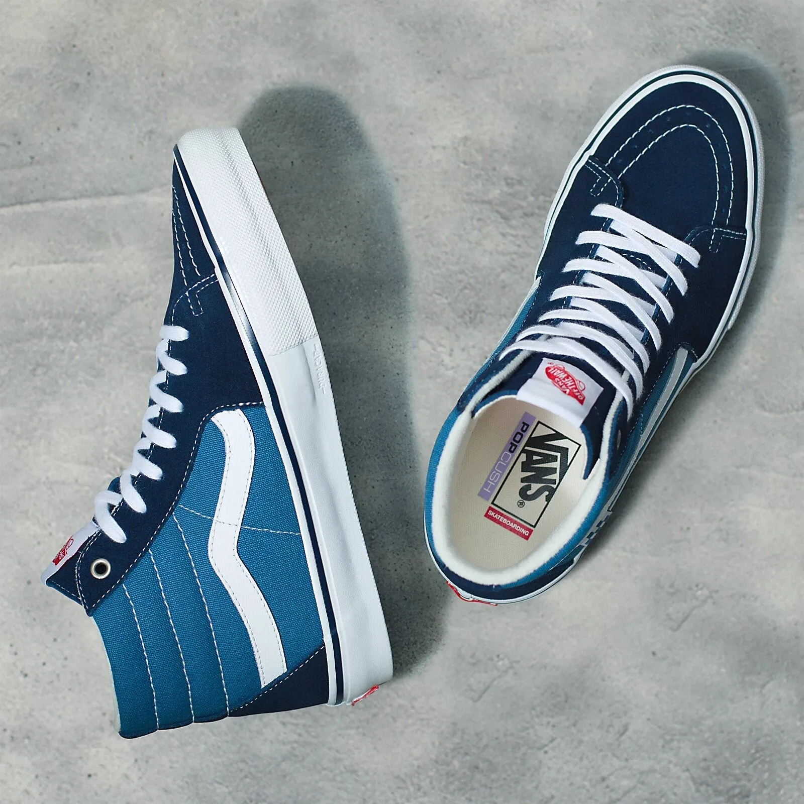 Vans Skate Sk8-Hi Shoes Navy/White