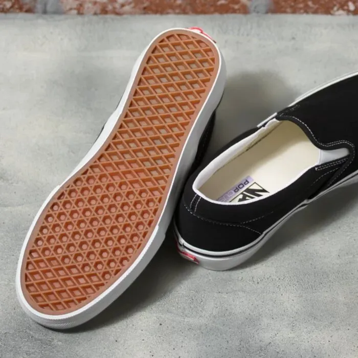 Vans Skate Slip-On Shoes Black White