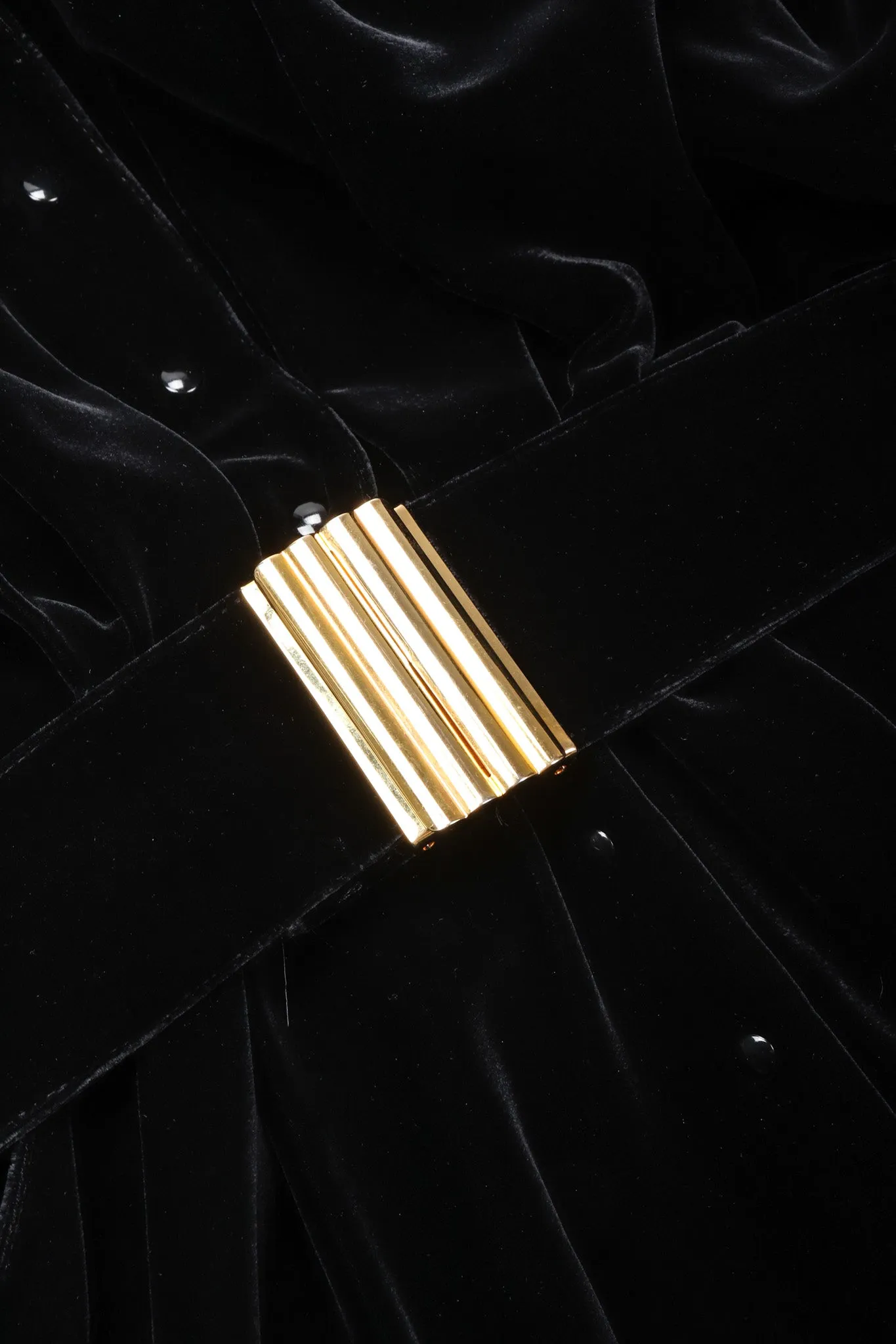 Velvet Buckle Dress