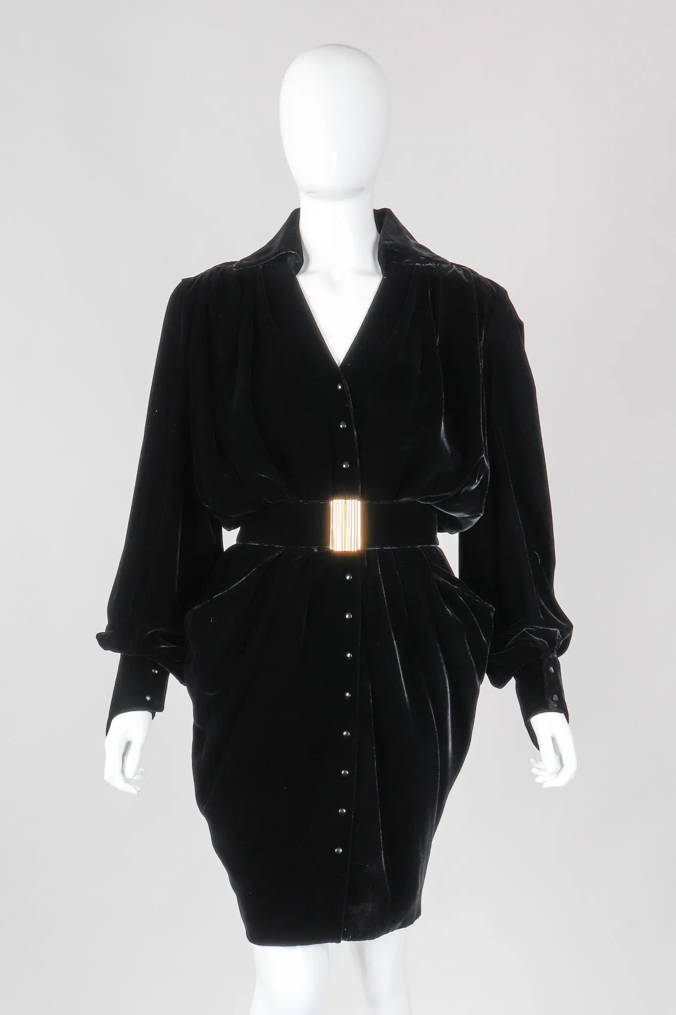 Velvet Buckle Dress