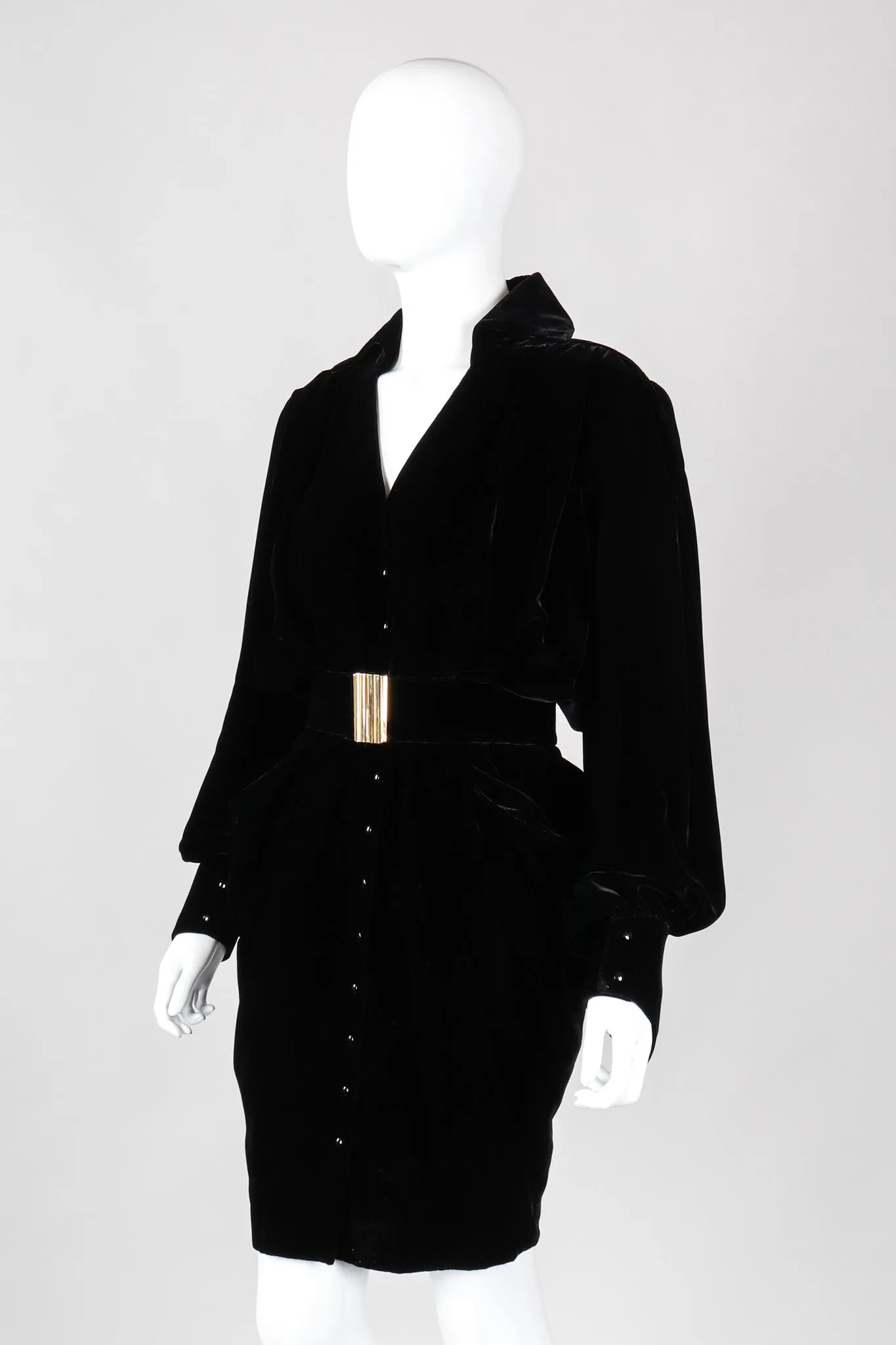 Velvet Buckle Dress