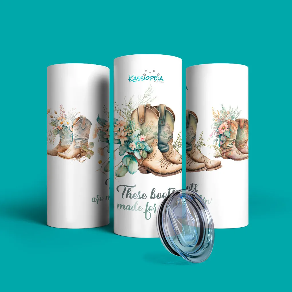 Verre en acier inoxydable Bottes de cowgirl