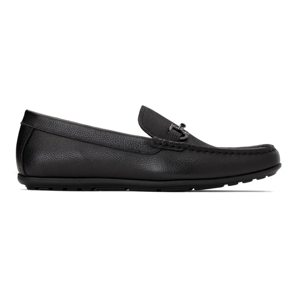 Vionic Mason Driving Moc Black Leather