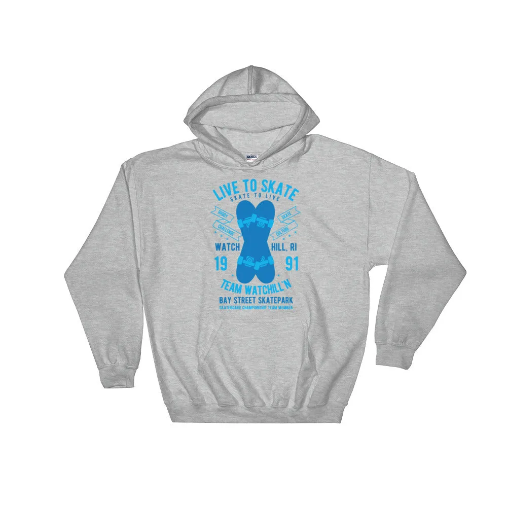 Watchill'n 'Live to Skate' - Hoodie (Blue)