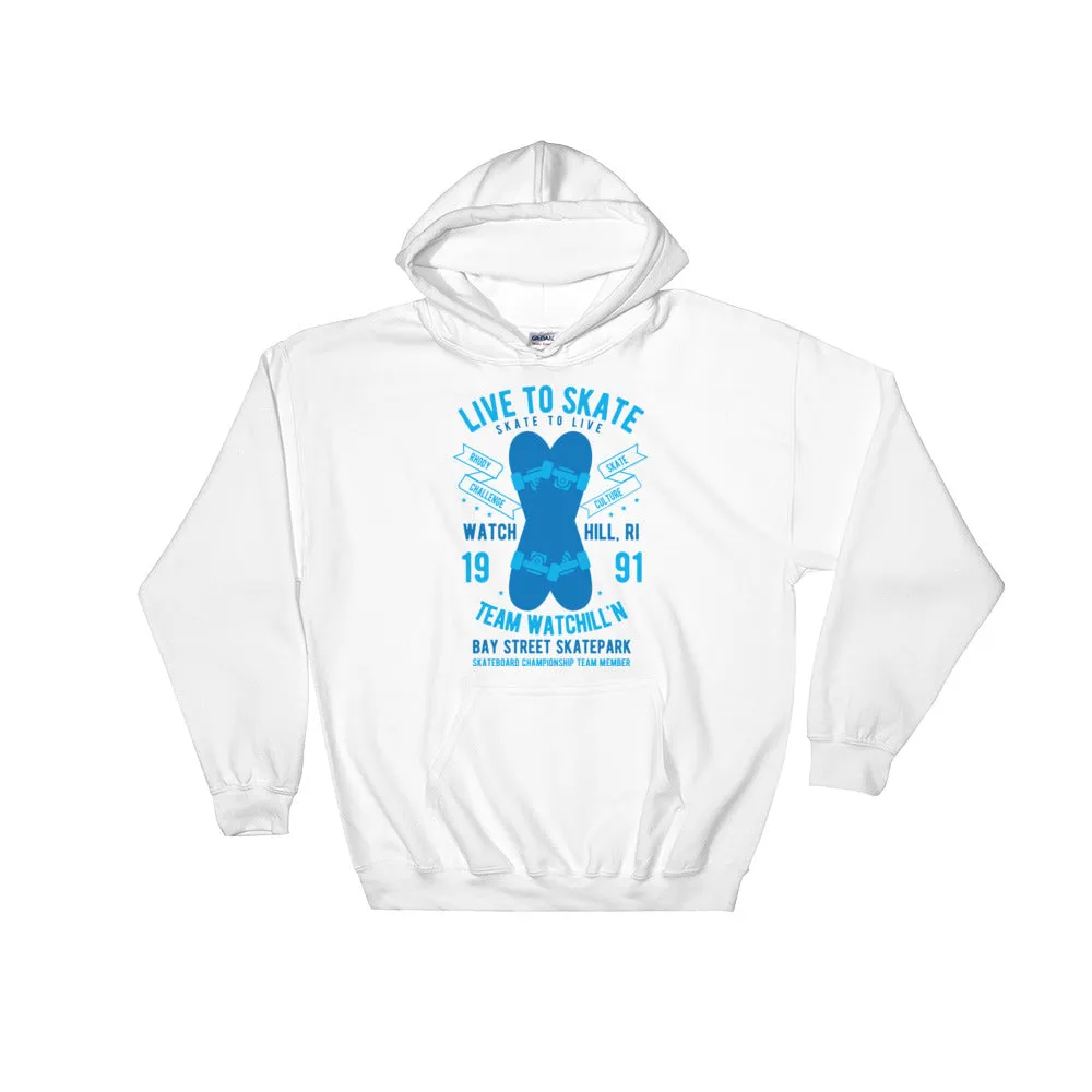 Watchill'n 'Live to Skate' - Hoodie (Blue)