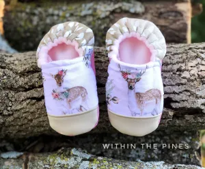 Whimsical Deer Moccasins