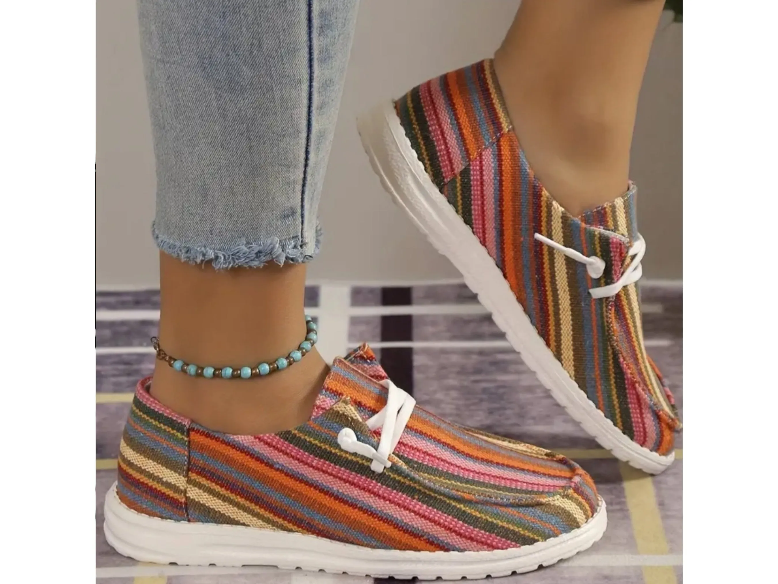 Women's multicolored Canvas Shoes sizes 8.5,9 available