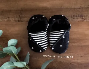 X Stripe Half & Half Moccasins