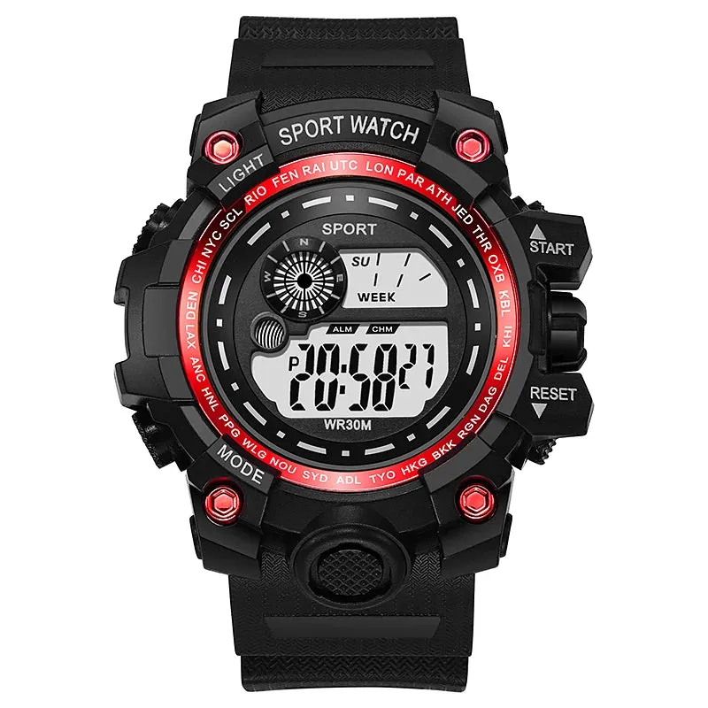 YIKAZE Men’s LED Digital Sports Watch – Waterproof & Luminous