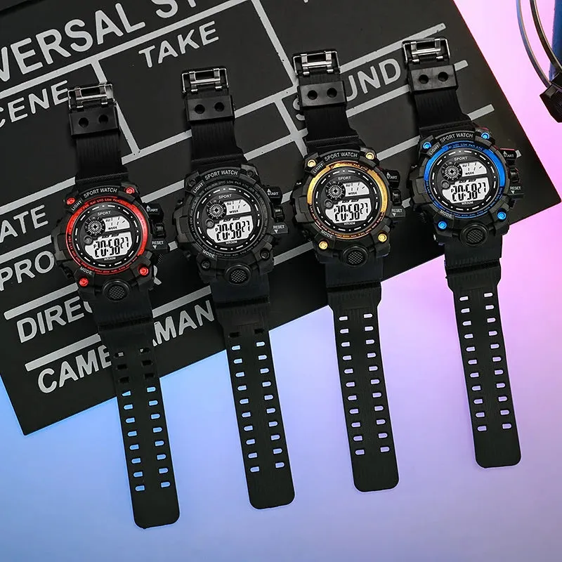 YIKAZE Men’s LED Digital Sports Watch – Waterproof & Luminous