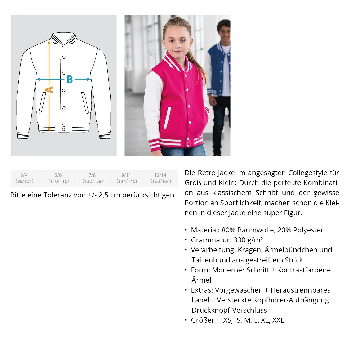 Zum Wandern geboren...  - Kinder College Sweatjacke